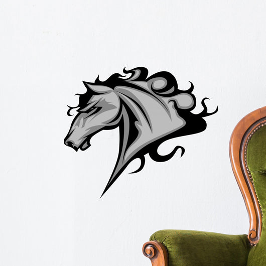 Wild Horse or Stallion Graphic Mascot Vector Image Wall Decal
