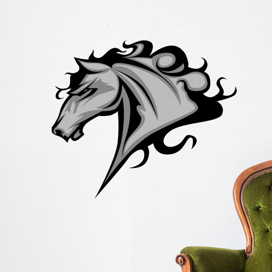Wild Horse or Stallion Graphic Mascot Vector Image Wall Decal