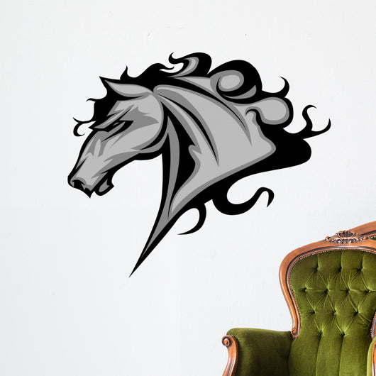 Wild Horse or Stallion Graphic Mascot Vector Image Wall Decal