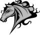 Wild Horse or Stallion Graphic Mascot Vector Image Wall Decal