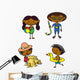 Set Cute Summer Afroamerican
