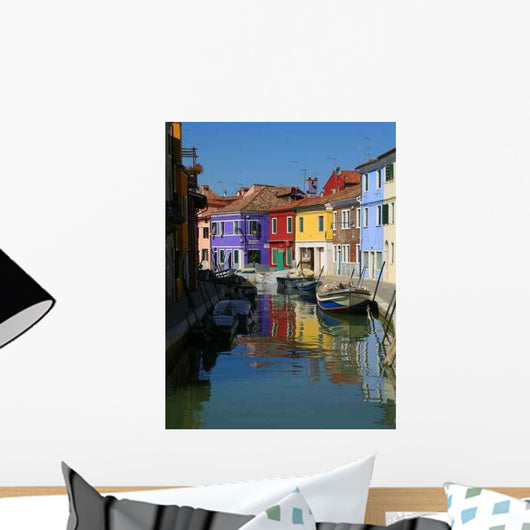 Maisons Colorees Burano Wall Decal