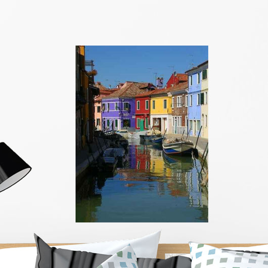 Maisons Colorees Burano Wall Decal