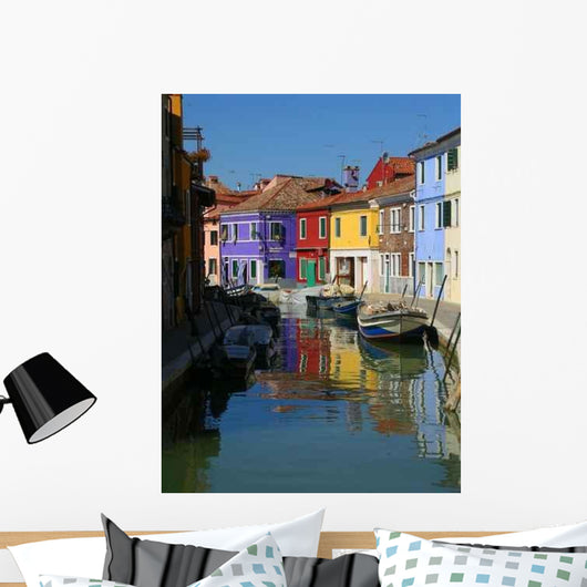 Maisons Colorees Burano Wall Decal