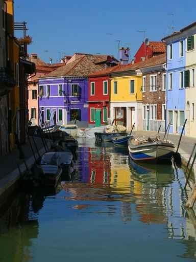 Maisons Colorees Burano Wall Decal