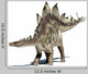 Stegosaurus dinosaur. Isolated on white, with clipping path. Wall Decal