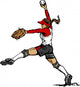 Fast Pitch Softball Pitcher Vector Illustration Wall Decal