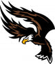 Flying Eagle Wings Mascot Design.. Wall Decal