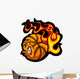 Basketball Flaming Ball Face