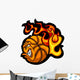 Basketball Flaming Ball Face