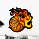 Basketball Flaming Ball Face