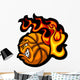 Basketball Flaming Ball Face