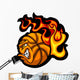 Basketball Flaming Ball Face