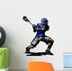 Lacrosse Player Cradling Ball Illustration Wall Decal