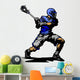 Lacrosse Player Cradling Ball Illustration Wall Decal