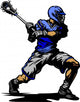 Lacrosse Player Cradling Ball Illustration Wall Decal