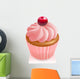 Pink cherry cupcake Wall Decal