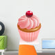 Pink cherry cupcake Wall Decal