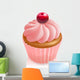 Pink cherry cupcake Wall Decal