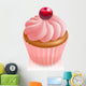 Pink cherry cupcake Wall Decal