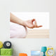 Woman in meditation pose, cropping Wall Mural