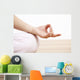 Woman in meditation pose, cropping Wall Mural