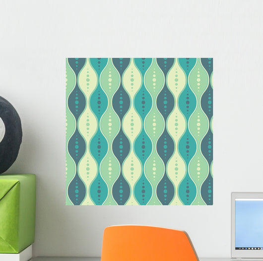 Seamless Retro Vector Pattern Wall Decal