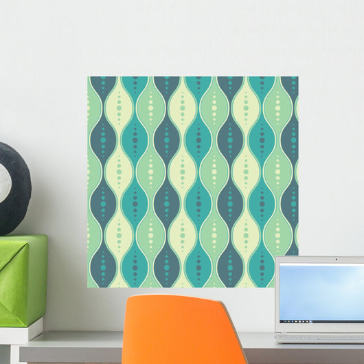 Seamless Retro Vector Pattern Wall Decal