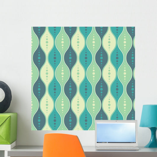 Seamless Retro Vector Pattern Wall Decal