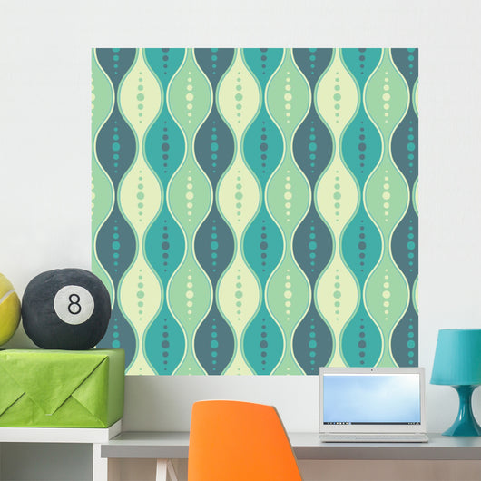 Seamless Retro Vector Pattern Wall Decal