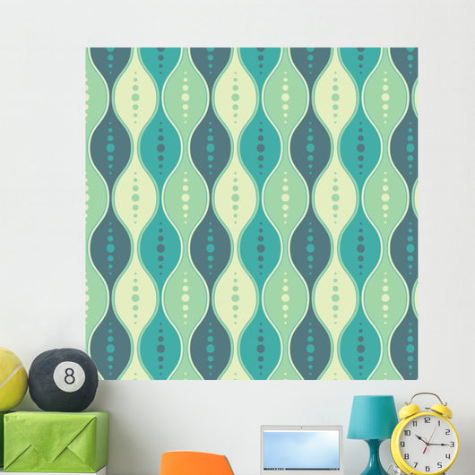 Seamless Retro Vector Pattern Wall Decal