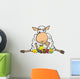 Surprised Sheep - Happy Easter Wall Decal