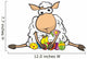 Surprised Sheep - Happy Easter Wall Decal