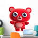 red teddy bear Wall Decal