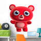 red teddy bear Wall Decal