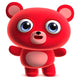 red teddy bear Wall Decal