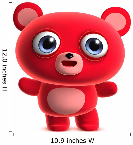 red teddy bear Wall Decal