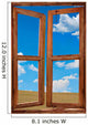 Window Frame With a Beautiful Landscape Background Wall Mural