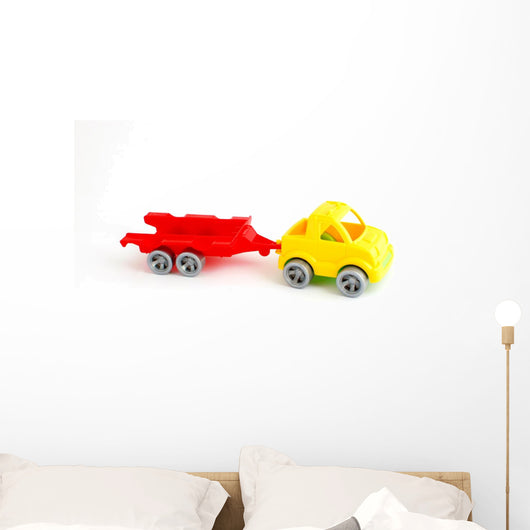 Toy Car with Trailer Wall Mural