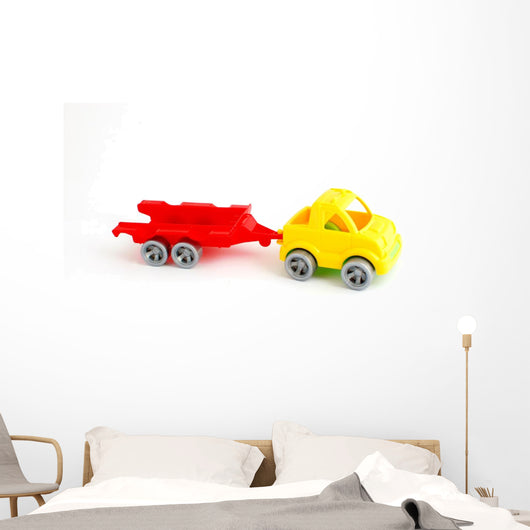 Toy Car with Trailer Wall Mural