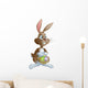 Easter bunny rabbit holding Easter eggs basket Wall Decal