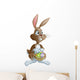 Easter bunny rabbit holding Easter eggs basket Wall Decal