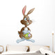 Easter bunny rabbit holding Easter eggs basket Wall Decal
