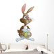 Easter bunny rabbit holding Easter eggs basket Wall Decal