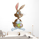 Easter bunny rabbit holding Easter eggs basket Wall Decal