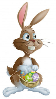 Easter bunny rabbit holding Easter eggs basket Wall Decal