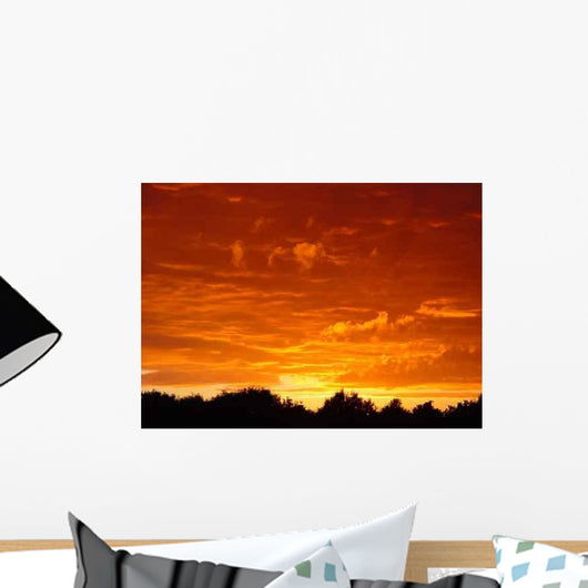Orange Sunset Wall Decal