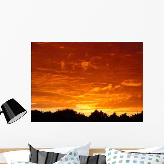 Orange Sunset Wall Decal