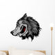 Wolf Mascot Head Vector Cartoon Wall Decal