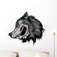 Wolf Mascot Head Vector Cartoon Wall Decal